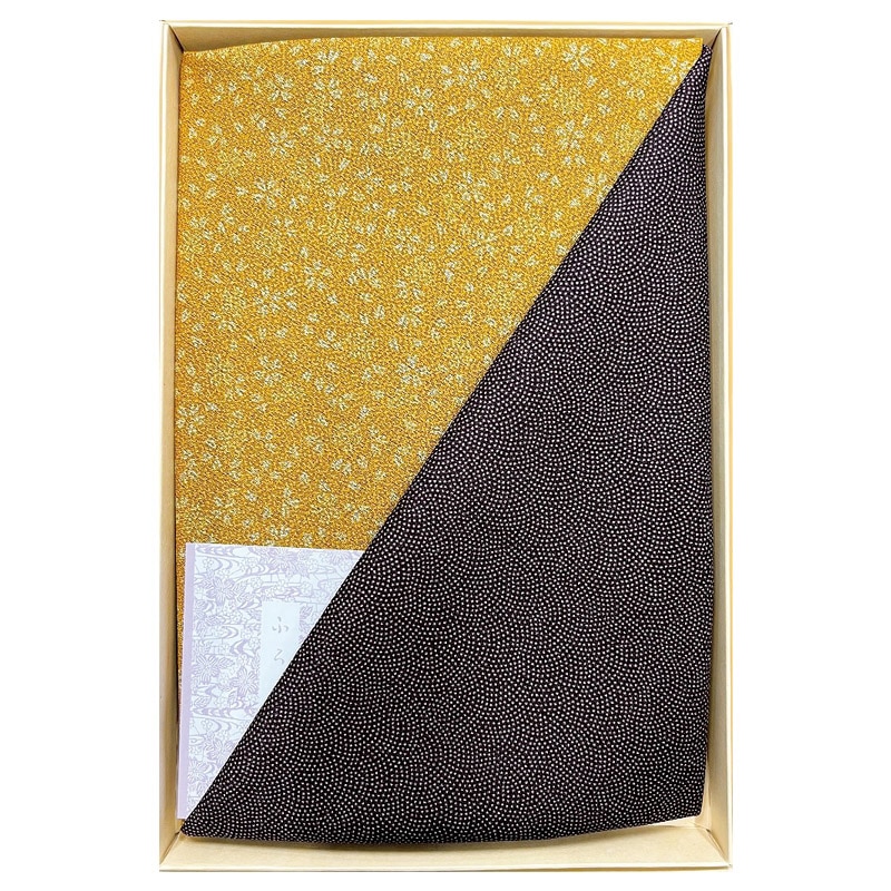 二巾一越織両面染 鮫/小桜 紫/金茶 ／プレゼント ギフト 風呂敷 冠婚葬祭 日用品・ヘルスケア お歳暮 お年賀 クリスマス ギフト