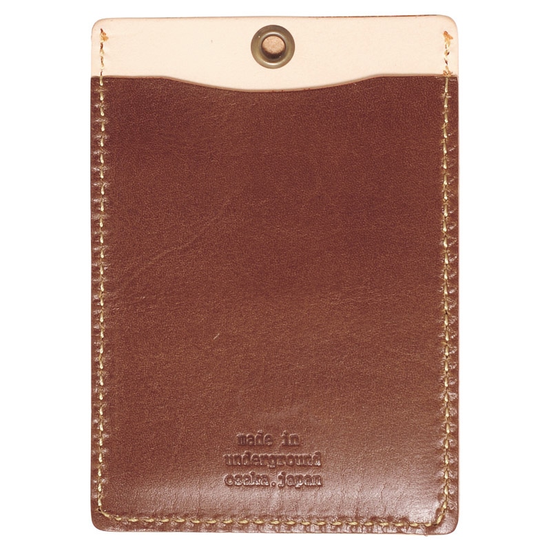made in underground osaka.japan オイルヌメ革パスケース チョコ ／プレゼント ギフト 定期入れ・パスケース 財布・ケース バッグ・小物・雑貨 ファッション お歳暮 お年賀 クリスマス ギフト