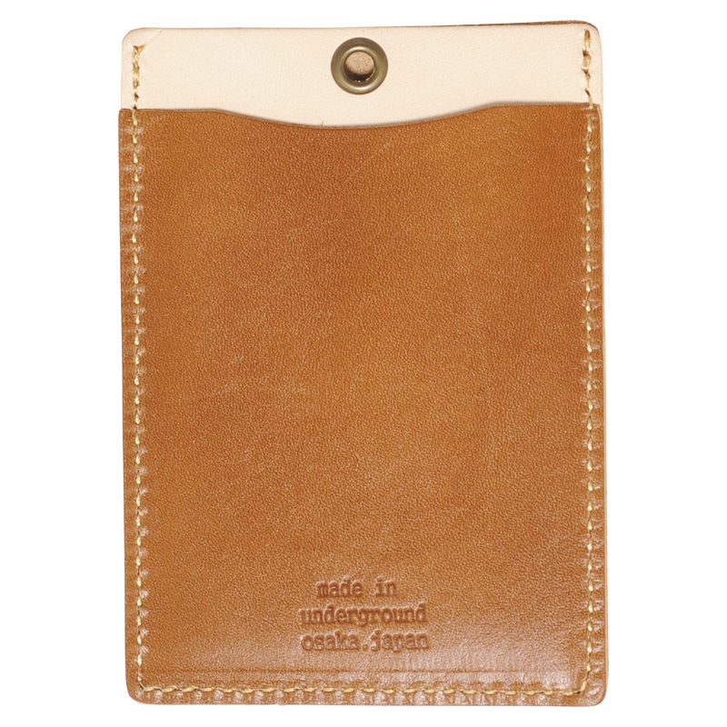 made in underground osaka.japan オイルヌメ革パスケース キャメル ／プレゼント ギフト 定期入れ・パスケース 財布・ケース バッグ・小物・雑貨 ファッション お歳暮 お年賀 クリスマス ギフト