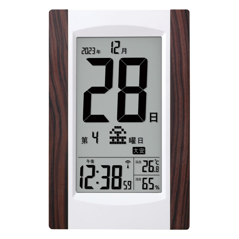 デジタル日めくり電波時計 /プレゼント ギフト 置き時計 置き時計・掛け時計 インテリア 住まい・家具 お歳暮 お年賀 クリスマス ギフト