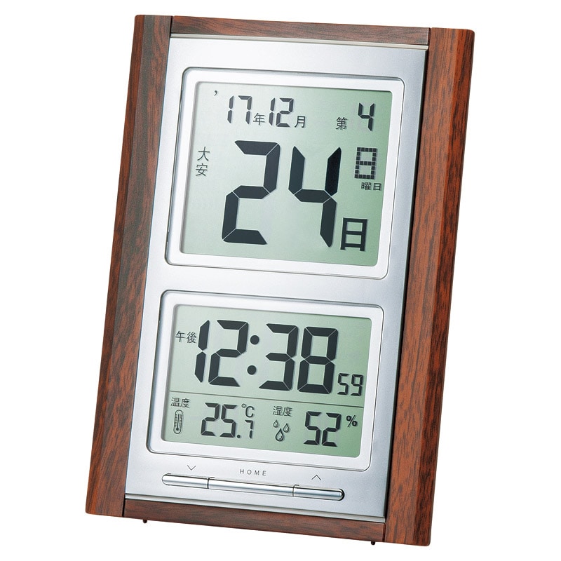 デジタル日めくり電波時計 /プレゼント ギフト 置き時計 置き時計・掛け時計 インテリア 住まい・家具 お歳暮 お年賀 クリスマス ギフト