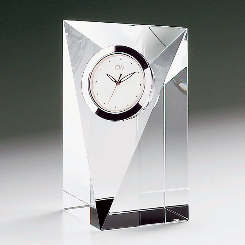 グラスワークスナルミ プリズムクロック(M) /プレゼント ギフト 置き時計 置き時計・掛け時計 インテリア 住まい・家具 お歳暮 お年賀 クリスマス ギフト