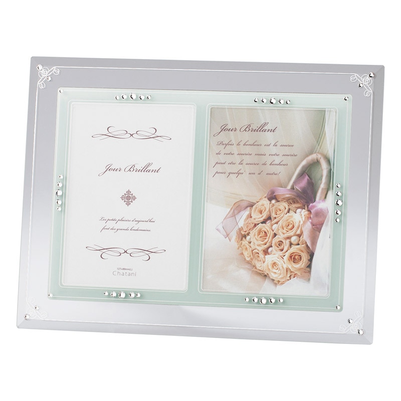 ガラスフォトフレーム(2オープン) /プレゼント ギフト フォトフレーム 小物・置物 インテリア 住まい・家具 お歳暮 お年賀 クリスマス ギフト