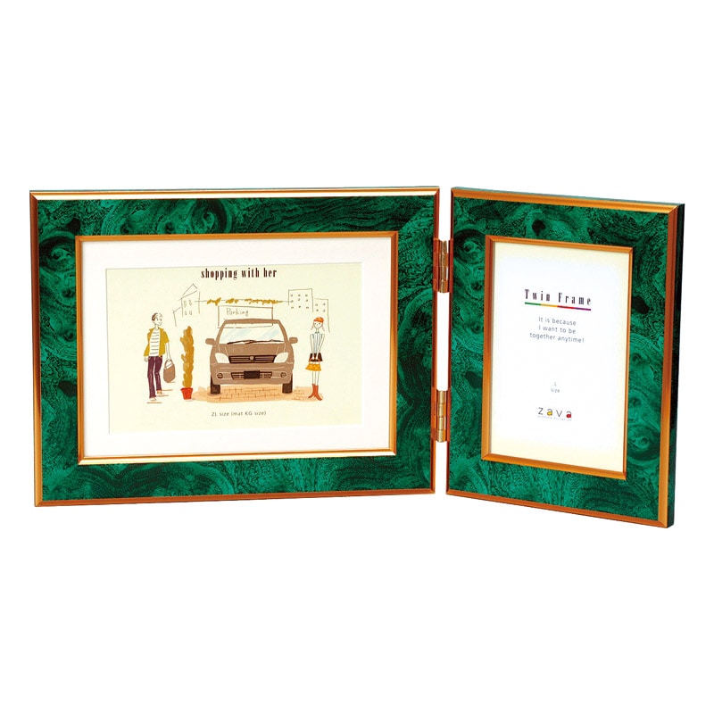 ツインフレーム エメラルド /プレゼント ギフト フォトフレーム 小物・置物 インテリア 住まい・家具 お歳暮 お年賀 クリスマス ギフト