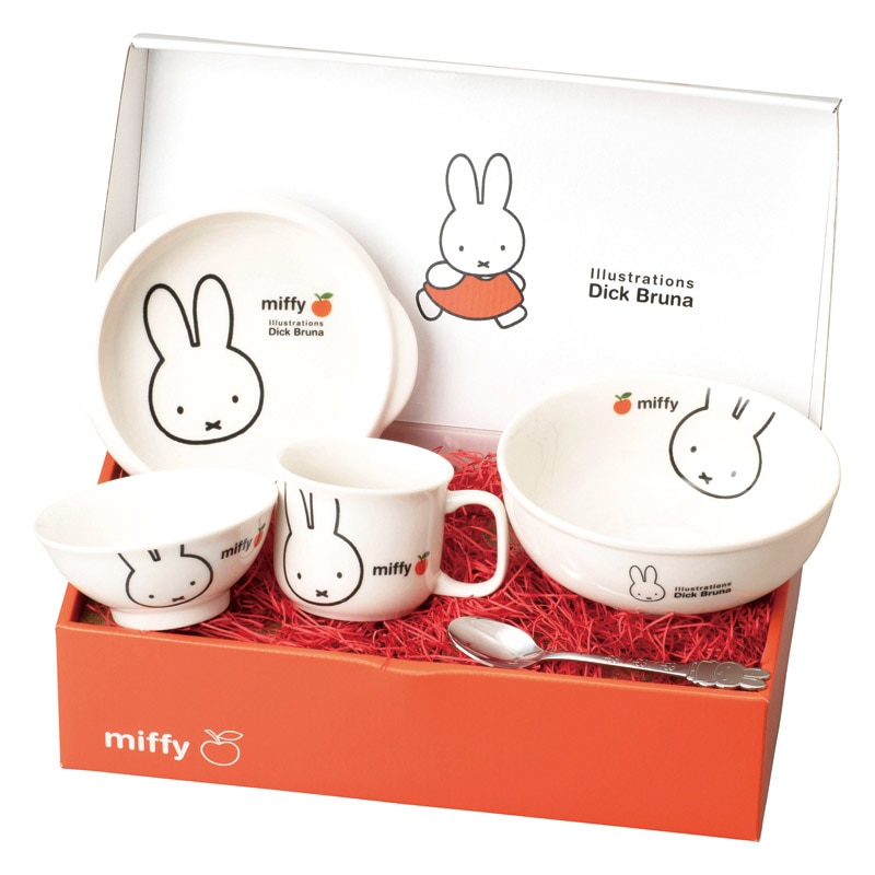ミッフィーアップル食器ギフトセット /プレゼント ギフト ベビー食器 授乳用品・ベビー用食事用品 キッズ・ベビー・マタニティ お歳暮 お年賀 クリスマス ギフト