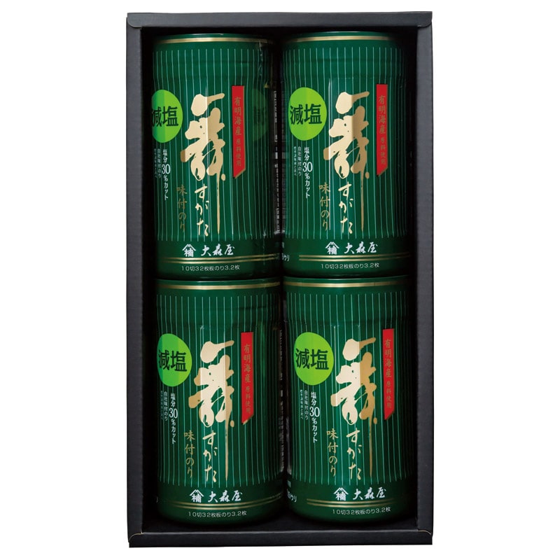 大森屋 有明海産減塩卓上味のりギフト /プレゼント ギフト 味付け海苔 海苔 乾物 食品 お歳暮 お年賀 クリスマス ギフト