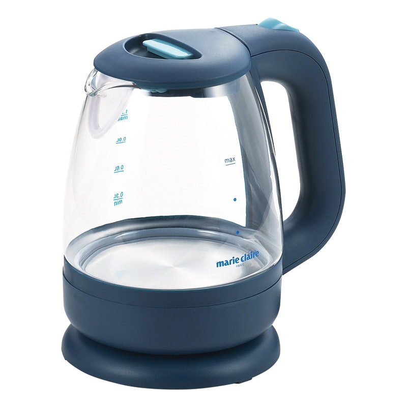 マリ･クレール Aqua Glass 電気ケトル1.2L LEDタイプ ／プレゼント ギフト 電気ケトル キッチン家電 家電 お歳暮 お年賀 クリスマス ギフト