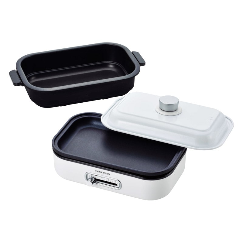 HOMESWAN 温度調節付きソロホットプレート 鍋付き ／プレゼント ギフト ホットプレート ホットプレート・グリル・フライヤー キッチン家電 家電 お歳暮 お年賀 クリスマス ギフト