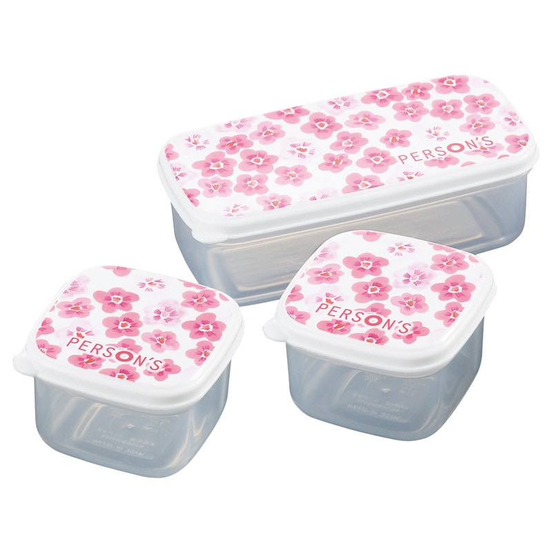 パーソンズフローラル シールウェア3pcs ／プレゼント ギフト 保存容器・キャニスター 保存容器・調味料入れ キッチン用品 お歳暮 お年賀 クリスマス ギフト