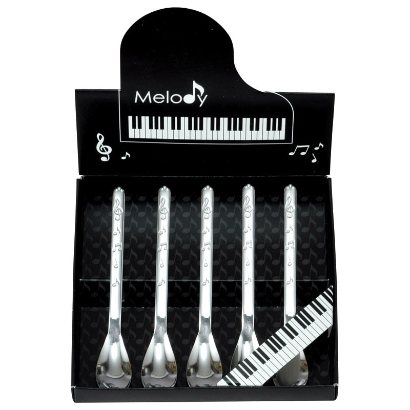 メロディー コーヒースプーン5本セット ／プレゼント ギフト スプーン 自助食器・カトラリー 介護用品 日用品・ヘルスケア お歳暮 お年賀 クリスマス ギフト