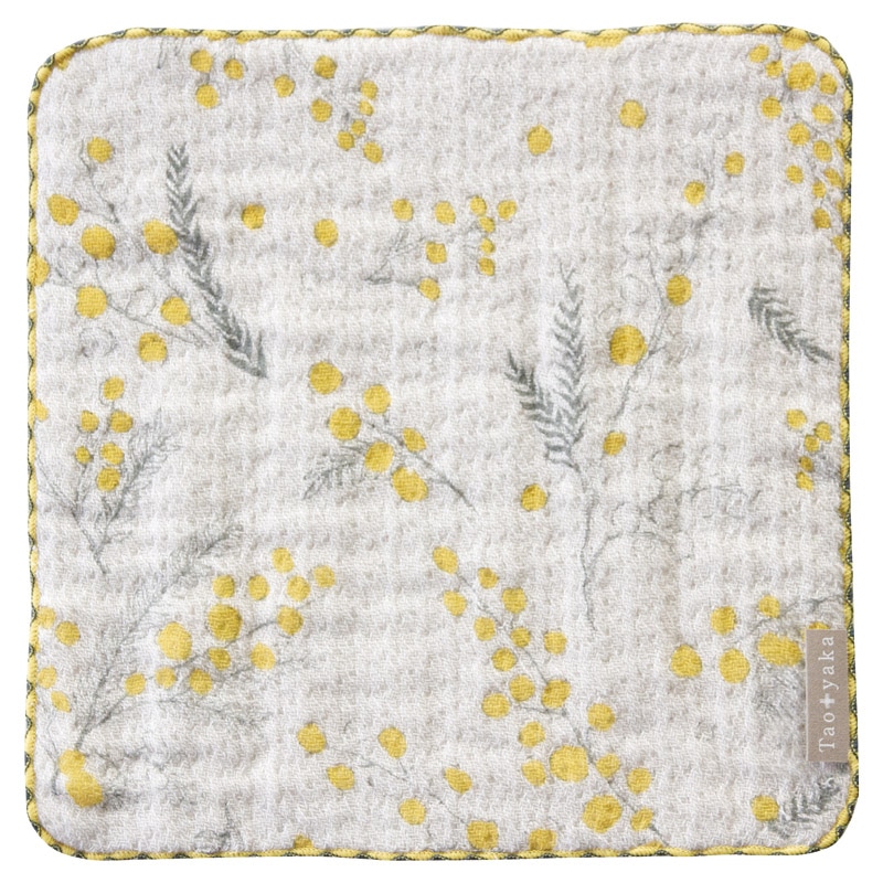Taoyaka 4重ガーゼ織ハンカチ ミモザ ／プレゼント ギフト ハンカチ・ハンドタオル バッグ・小物・雑貨 ファッション お歳暮 お年賀 クリスマス ギフト
