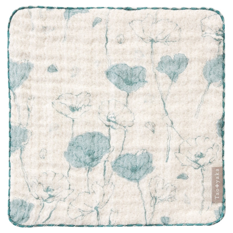 Taoyaka 4重ガーゼ織ハンカチ ポピー /プレゼント ギフト ハンカチ・ハンドタオル バッグ・小物・雑貨 ファッション お歳暮 お年賀 クリスマス ギフト