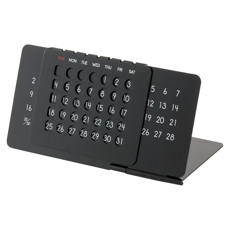 アルミ万年カレンダー ブラック /プレゼント ギフト カレンダー 本・雑誌・コミック お歳暮 お年賀 クリスマス ギフト