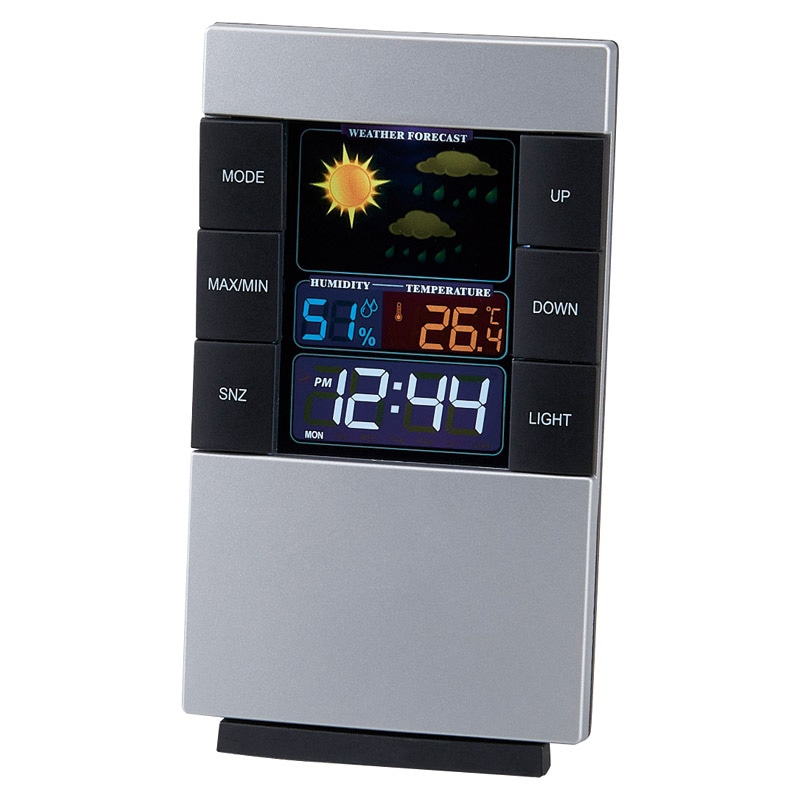 カラーウェザーインフォクロック(音・振動センサー付) /プレゼント ギフト 置き時計 置き時計・掛け時計 インテリア 住まい・家具 お歳暮 お年賀 クリスマス ギフト