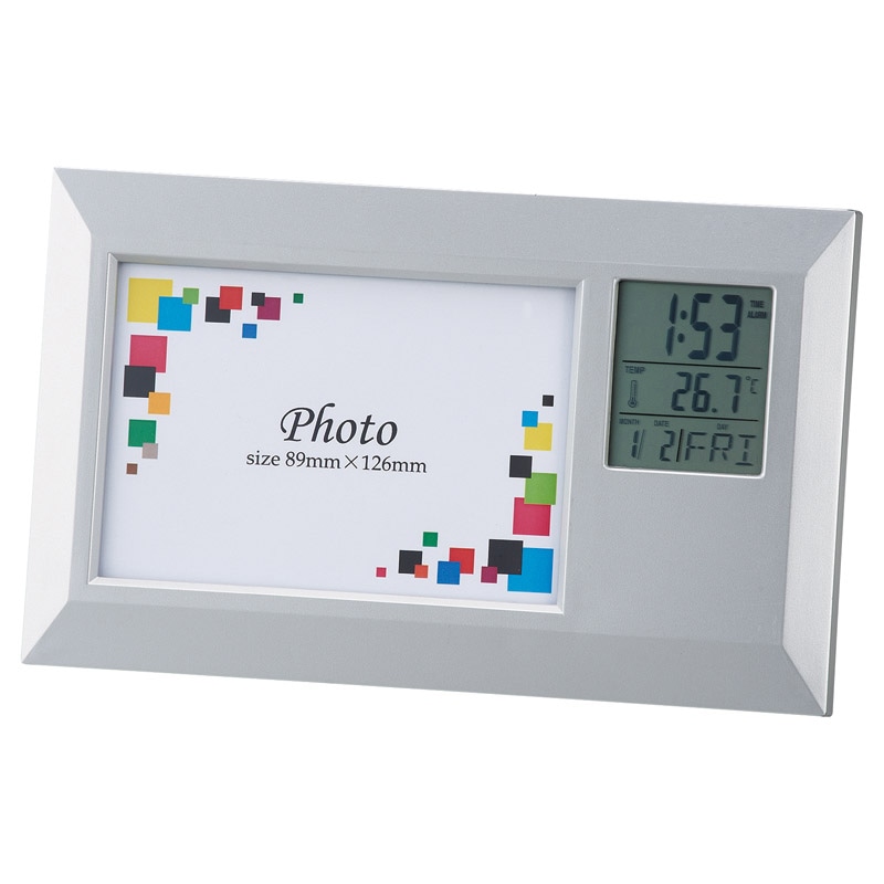フォトフレームクロック ワイド /プレゼント ギフト フォトフレーム 小物・置物 インテリア 住まい・家具 お歳暮 お年賀 クリスマス ギフト