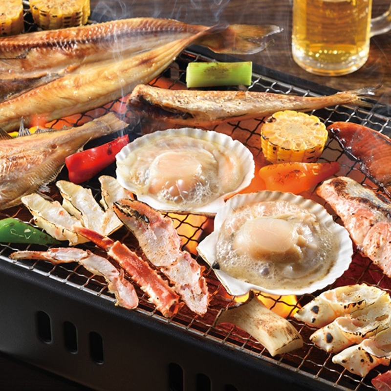 小樽海洋水産 北海道産海鮮炉端焼きセット ／魚介類・水産加工品 食品 お歳暮 お年賀 御歳暮 御年賀 ギフト 送料無料 クリスマス プレゼント ギフト