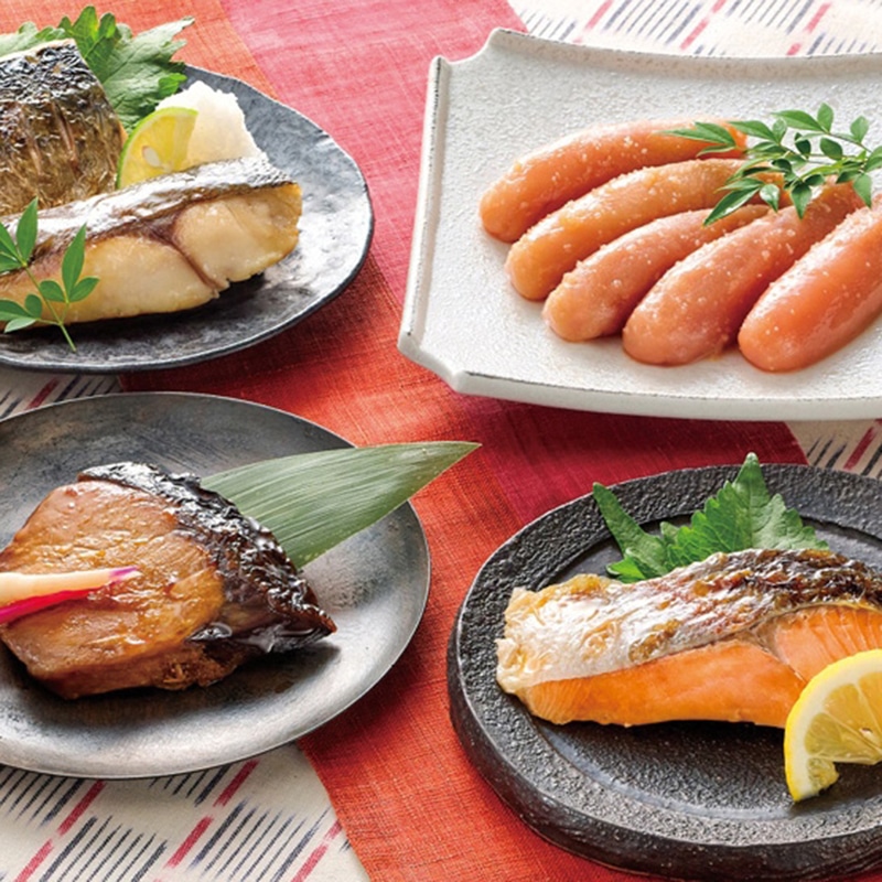やまや 辛子明太子&レンジで簡単焼き魚詰合せ ／明太子 魚卵 魚介類・水産加工品 食品 お歳暮 お年賀 御歳暮 御年賀 ギフト 送料無料 クリスマス プレゼント ギフト