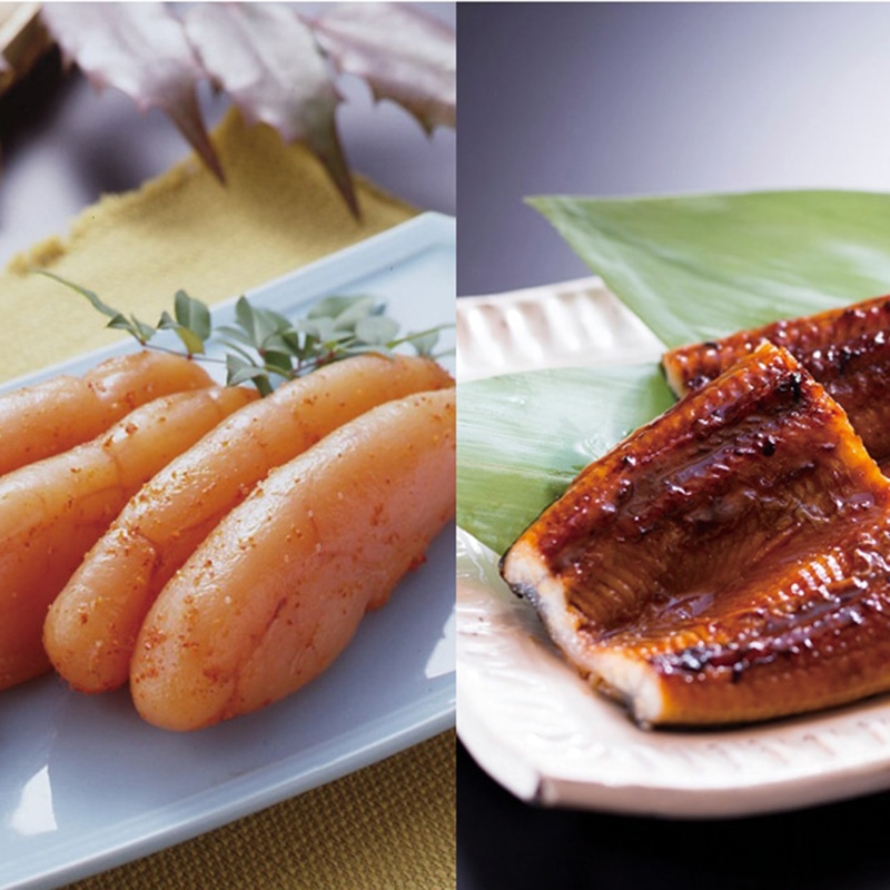 うなぎ蒲焼&辛子明太子セット ／魚介類・水産加工品 食品 お歳暮 お年賀 御歳暮 御年賀 ギフト 送料無料 クリスマス プレゼント ギフト