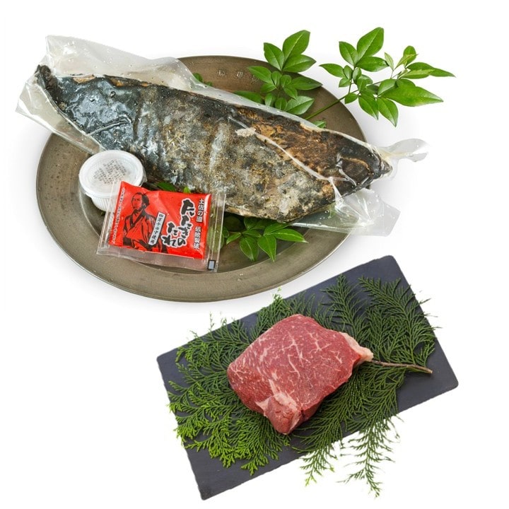 「土佐の海・山」 鰹たたきと土佐あかうしセット