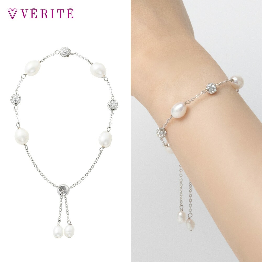 淡水パール パヴェボール ブレスレット 131408120238