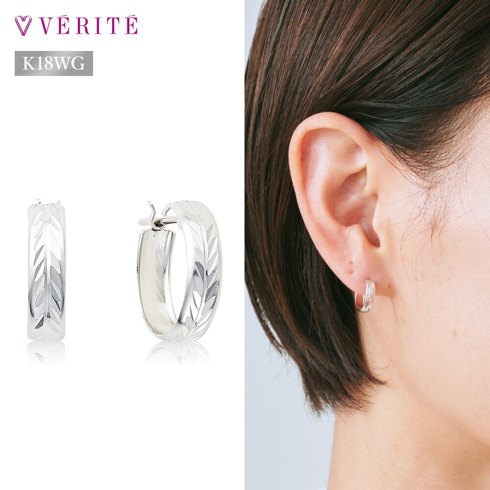 K18WG ピアス 119008020316