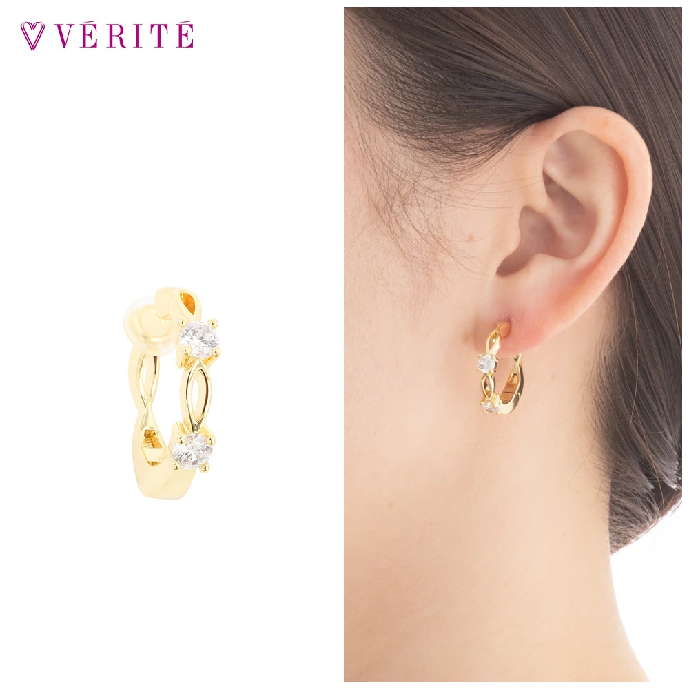 キュービックジルコニア イヤーカフ (ゴールドカラー) 131408120520