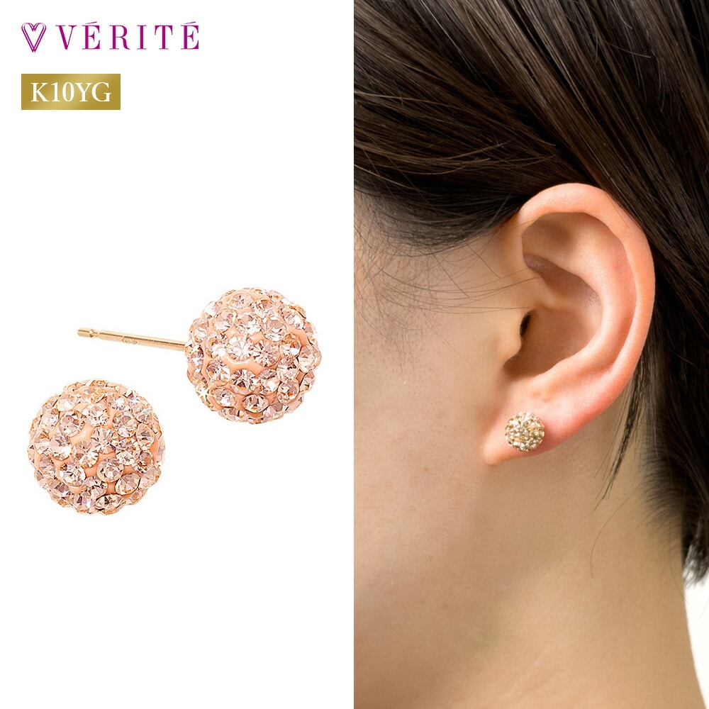 K10YG チェコクリスタル ピアス (シャンパン) 136708060170