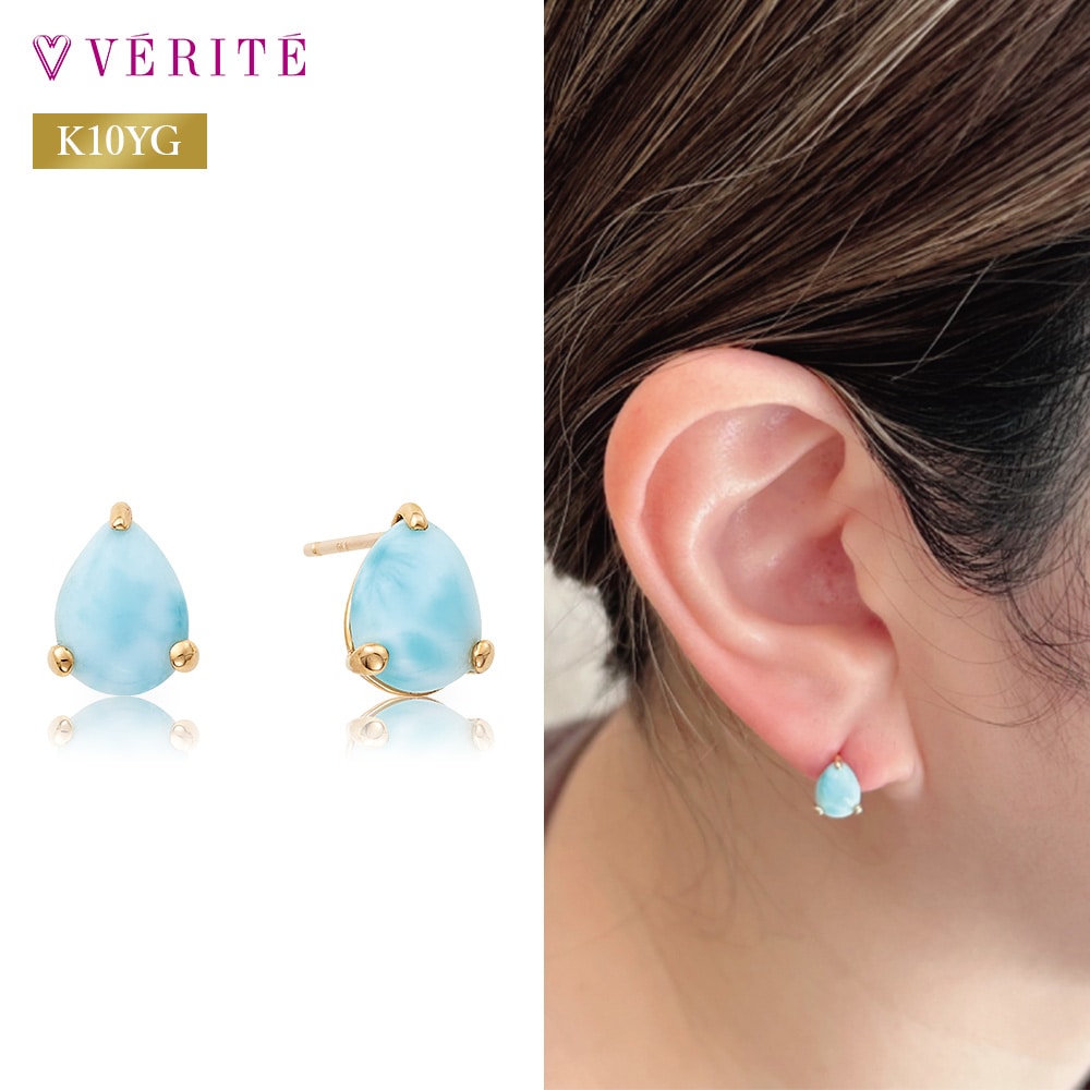 K10YG ラリマー ピアス 403508061440