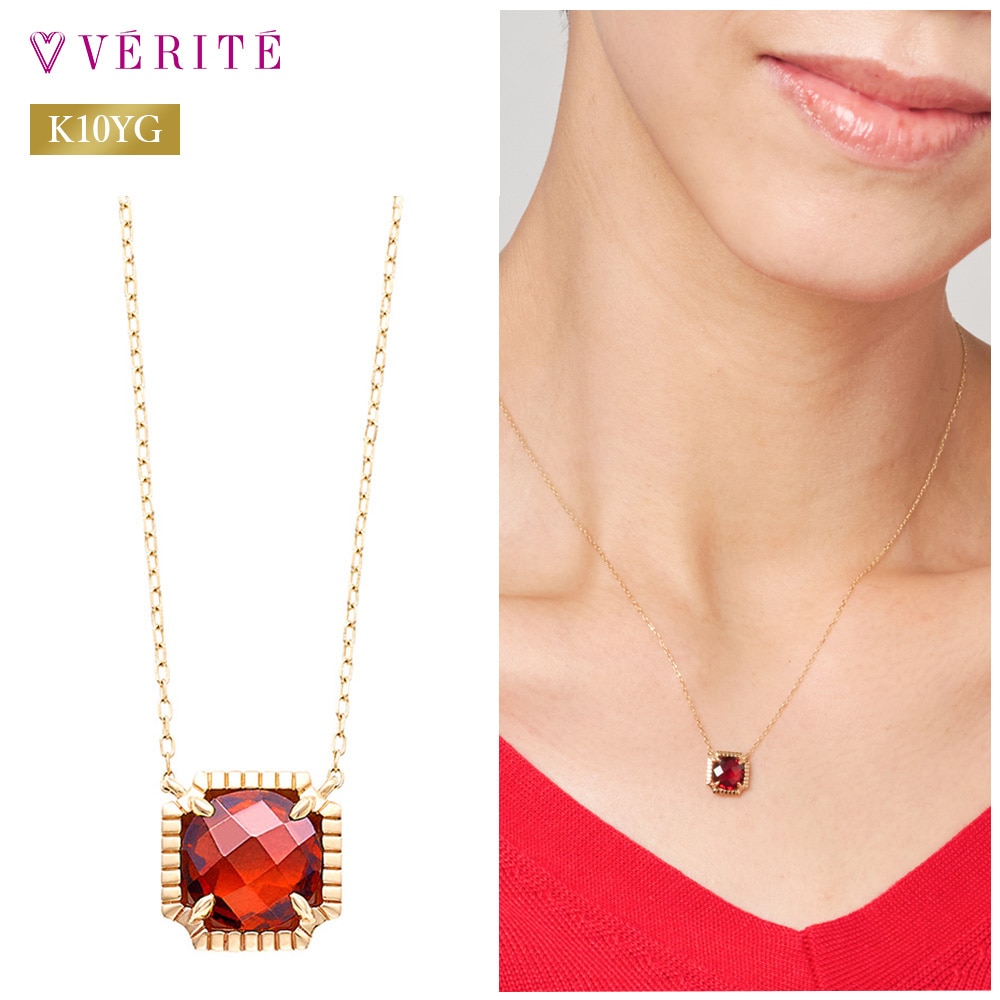 K10YG ガーネット ネックレス 113808060252