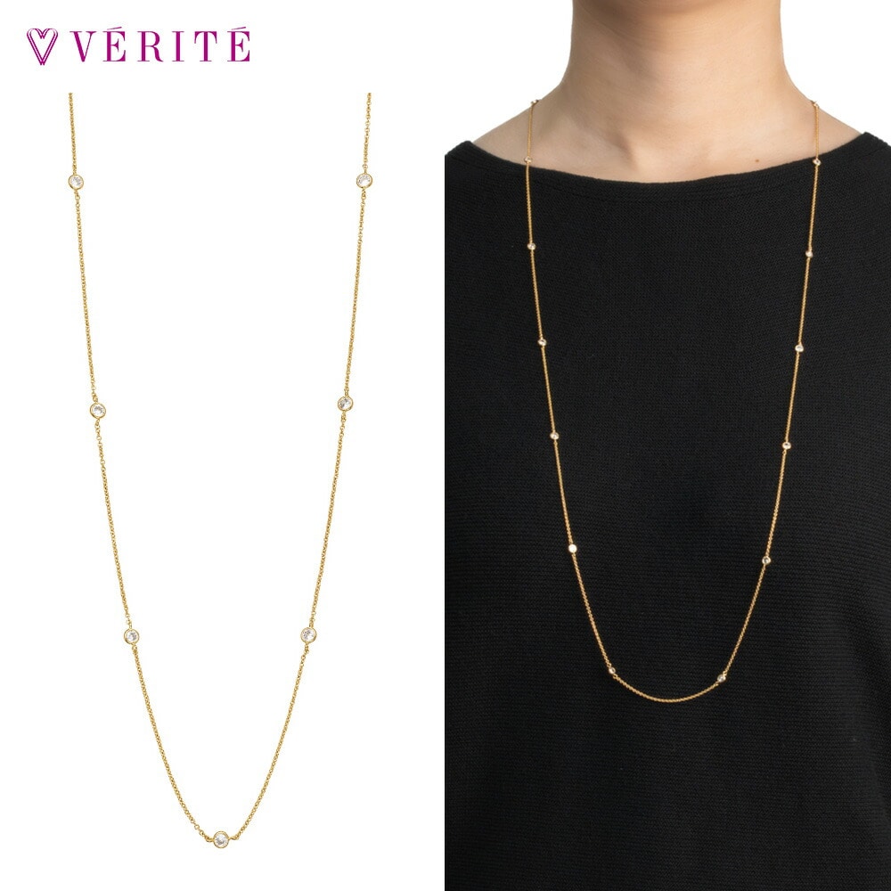 ステーション ロング ネックレス (ゴールドカラー) 131708120021