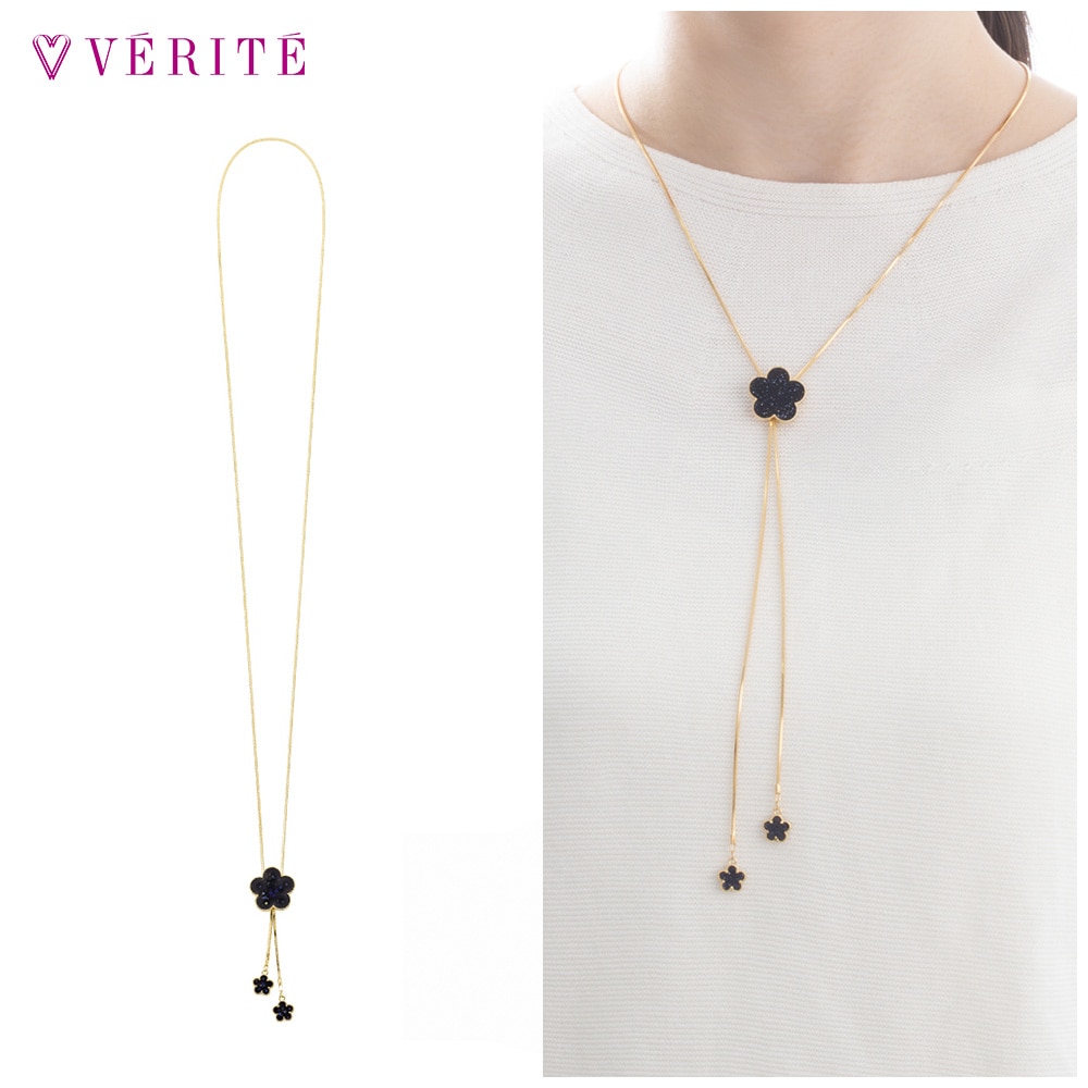 フラワー ラリエット ネックレス (ヨゾラブルー) 132408120664