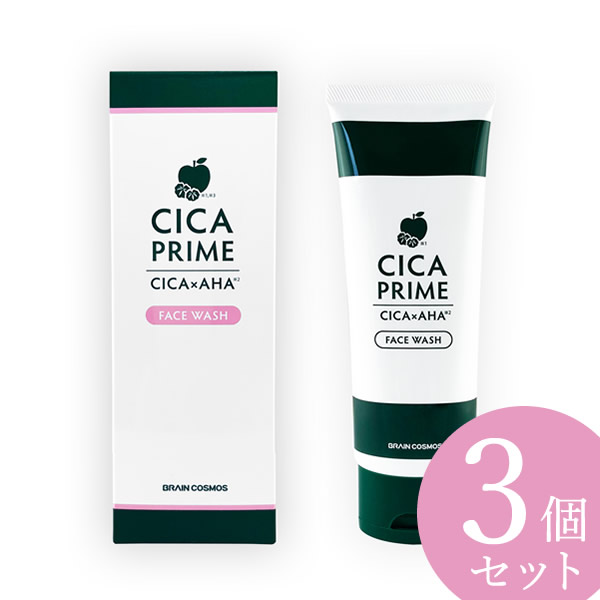 CICA PRIME(シカプライム) フェイスウォッシュ 100g 3個セット 韓国コスメ 人気 cica ツボクサエキス スキンケア シカ 毛穴 クリーム 化粧水