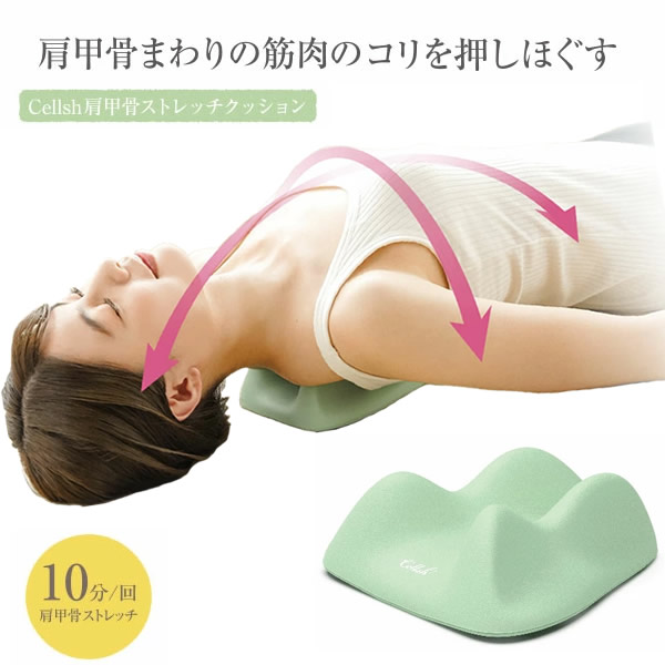 Cellsh 肩甲骨ストレッチクッション 肩甲骨 押圧 ストレッチ クッション ボディケア メンテナンス 家事 仕事 休息