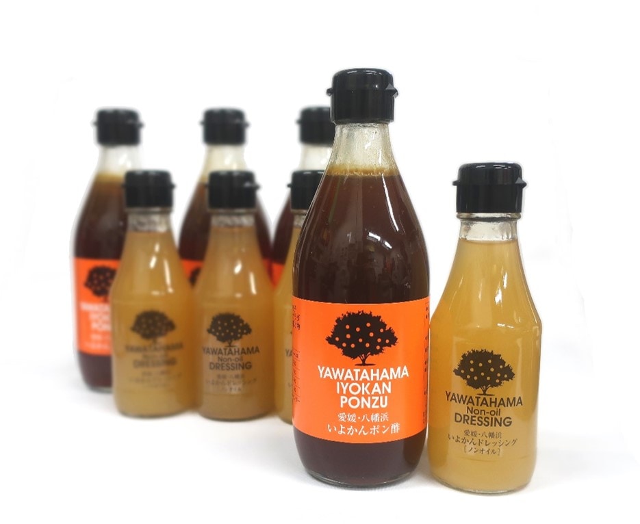 【愛媛】道の駅八幡浜みなっと限定 いよかん果汁と宗田鰹の出汁をたっぷり使ったドレッシング&ポン酢 各10本セット