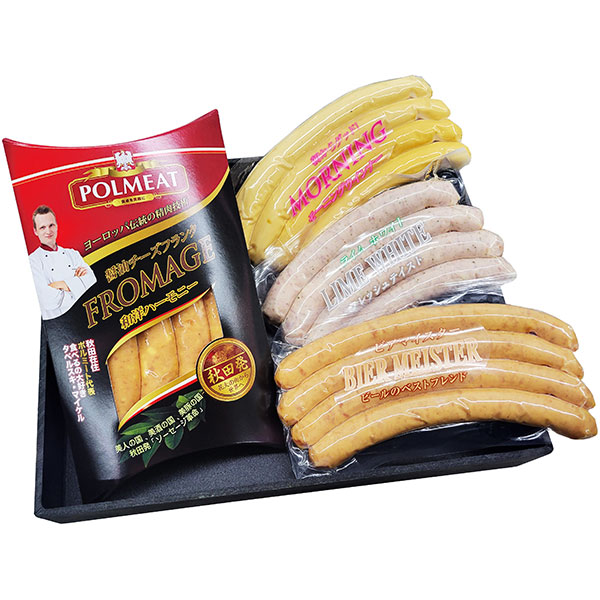 【秋田】ソーセージ詰め合わせ「ま～いける」4種ギフトセット 480g