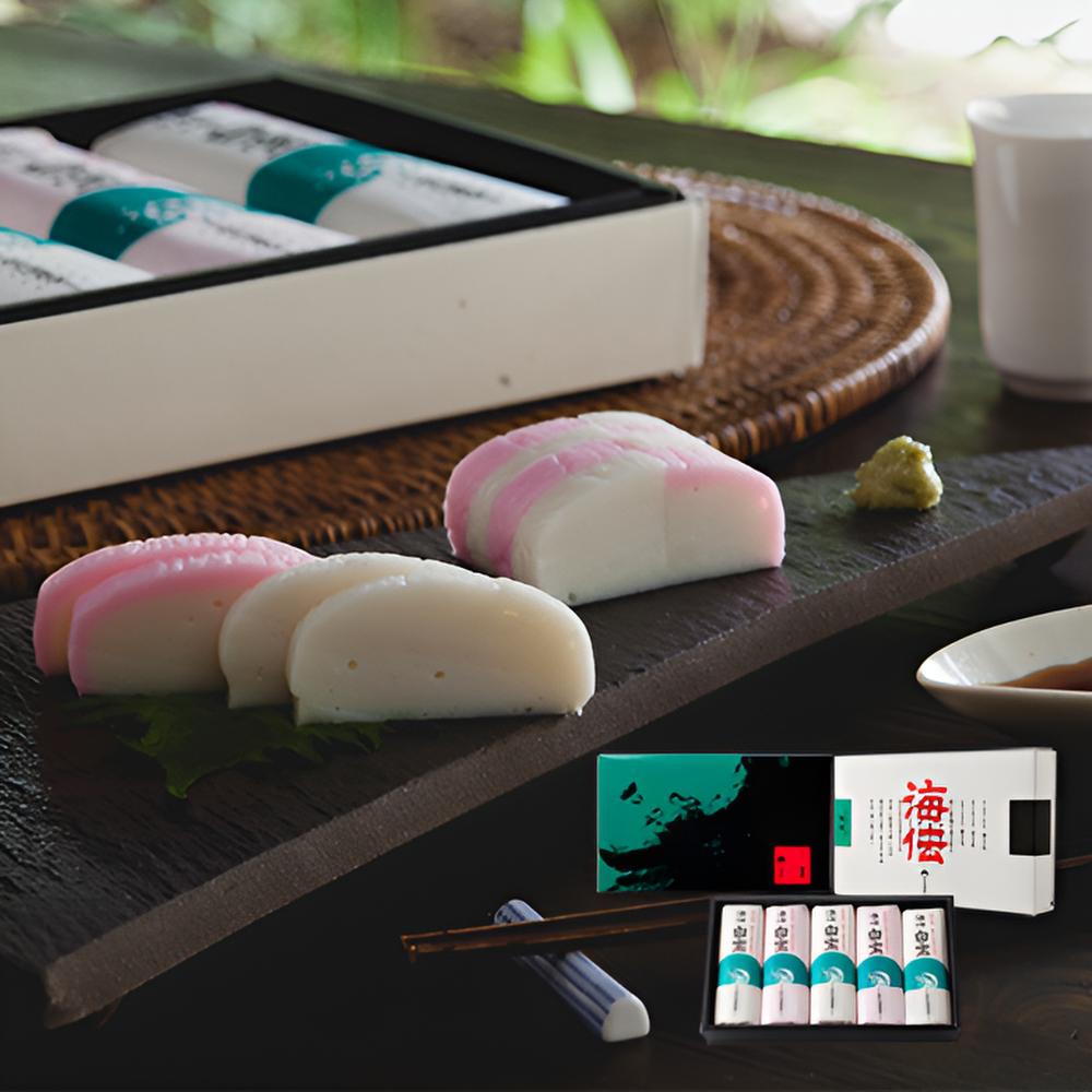 【山口】焼き抜き蒲鉾「白宝」5本入 1本170g(赤×2本、白×3本)