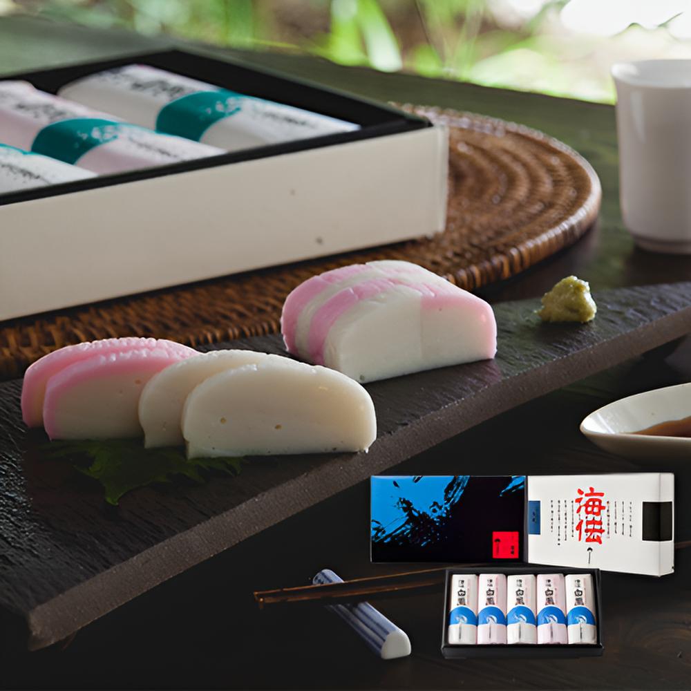 【山口】焼き抜き蒲鉾「白風」5本入 1本140g(赤×2本、白×3本)