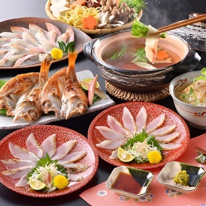 【山口】ご贈答にも喜ばれる 下関産 のどぐろ満彩セット(しゃぶしゃぶ、炙り刺し、0℃熟成、だし2種・ポン酢・ゆず胡椒付き)
