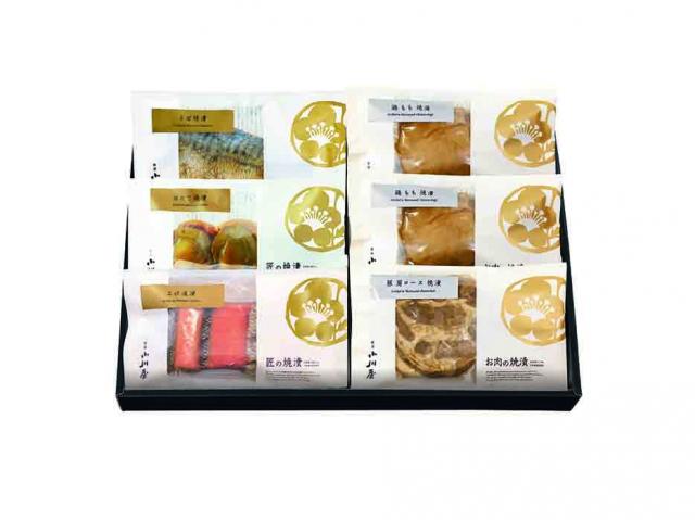 【新潟】ご贈答でも喜ばれる お肉とお魚の焼漬 6点詰合せ ZH5(さけ×1袋、ほたて×1袋、さば×1袋、豚肩ロース×1袋、鶏もも×2袋)