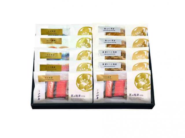 【新潟】ご贈答でも喜ばれる お肉とお魚の焼漬 10点詰合せ ZH9(匠の焼漬さけ×2袋、ハラス×1袋、ぶり×1袋、ほたて×1袋、さば1袋、豚肩ロース×2袋、鶏もも×2袋)