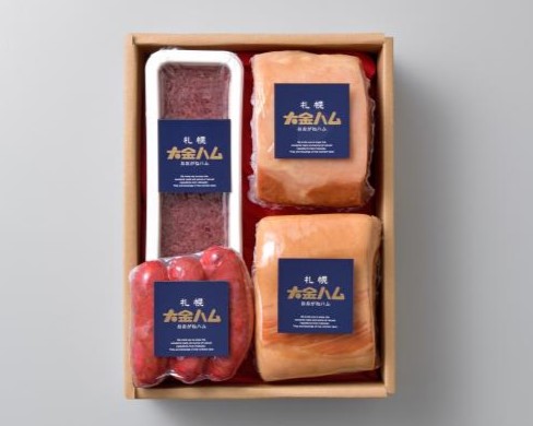 【北海道】ご贈答用 札幌大金ハム 詰合せセットD(ハム・ベーコン・ドライソーセージ・コンビーフ)