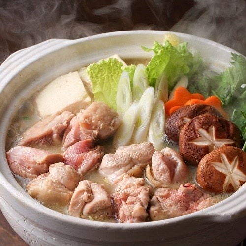 【福岡】道の駅むなかた限定 本場博多料亭の味 むなかた鶏の水炊き 骨付きももぶつ切り付き 3～4人前 2個セット