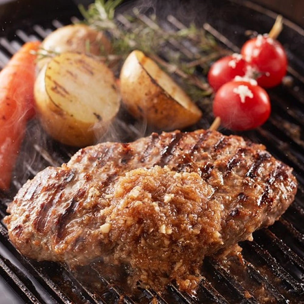 【福岡】道の駅むなかた ふっくら手ごね! 赤身の旨味と脂の甘さがあふれる「むなかた牛ハンバーグ」 6個セット