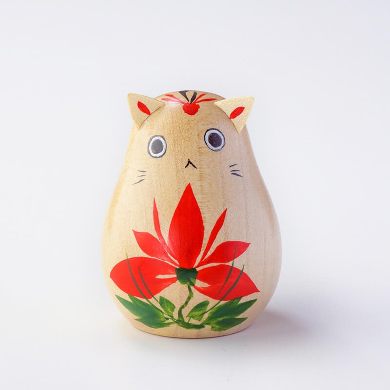 【宮城】あ・ら・伊達な道の駅 ひとつひとつ手作りのオンリーワン 贈り物にも最適 幸福を呼ぶ「ねこけし(菊花)」