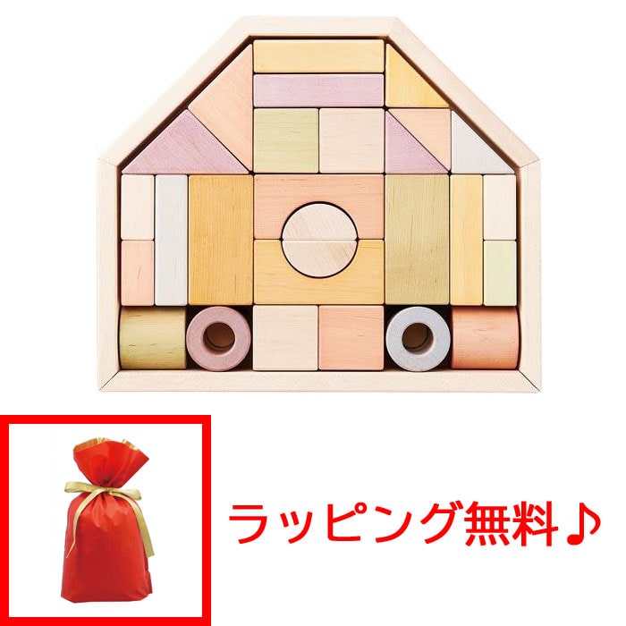 国産 木製玩具 NIHONシリーズ つみきのいえM (日本製 積み木)