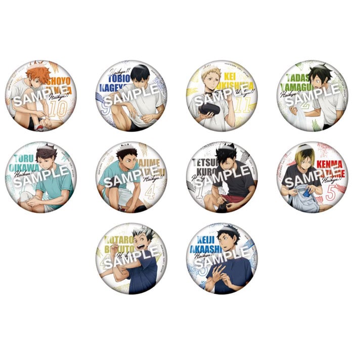 ハイキュー!! カラパレ 準備トレーディング缶バッジ 【1BOX=10パック入り】