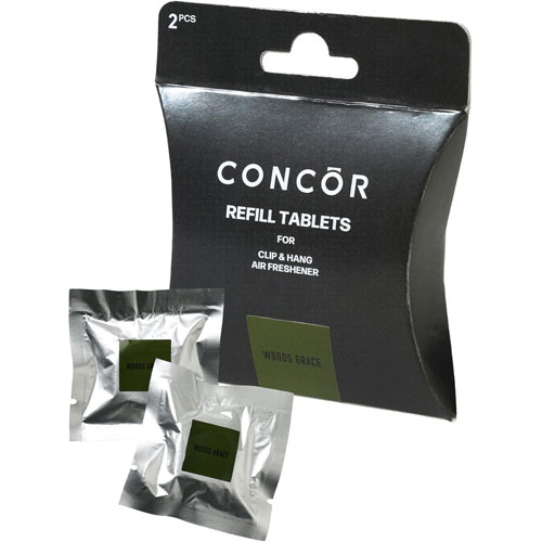CONCOR コンコール 芳香剤 クリップ＆ハング エアーフレッシュナー用 詰め替えリフィル2ピース ウッズグレイス COC-6-2
