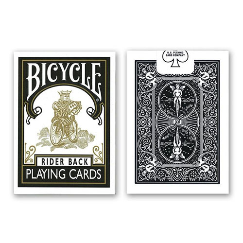 トランプカード バイスクル ライダーバック ポーカーサイズ (黒/ブラック) 2024年リニューアル版 【ゆうパケット(ポスト投函)でお届け】