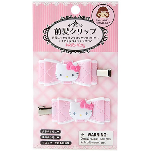 サンリオ ハローキティ 前髪クリップ (キルトリボン) 【ゆうパケット(ポスト投函)でお届け】
