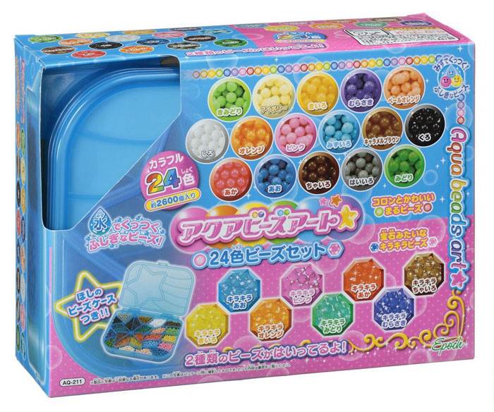 アクアビーズアート☆ 24色ビーズセット AQ-211 【ビーズ追加キット ビーズ手芸 工作 玩具 エポック社】